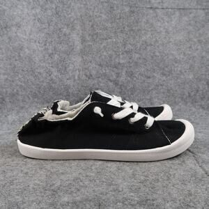 Casual Shoes Womens 8 Sneakers Slip On Canvas Stretch Back Flat Black Cruiser
